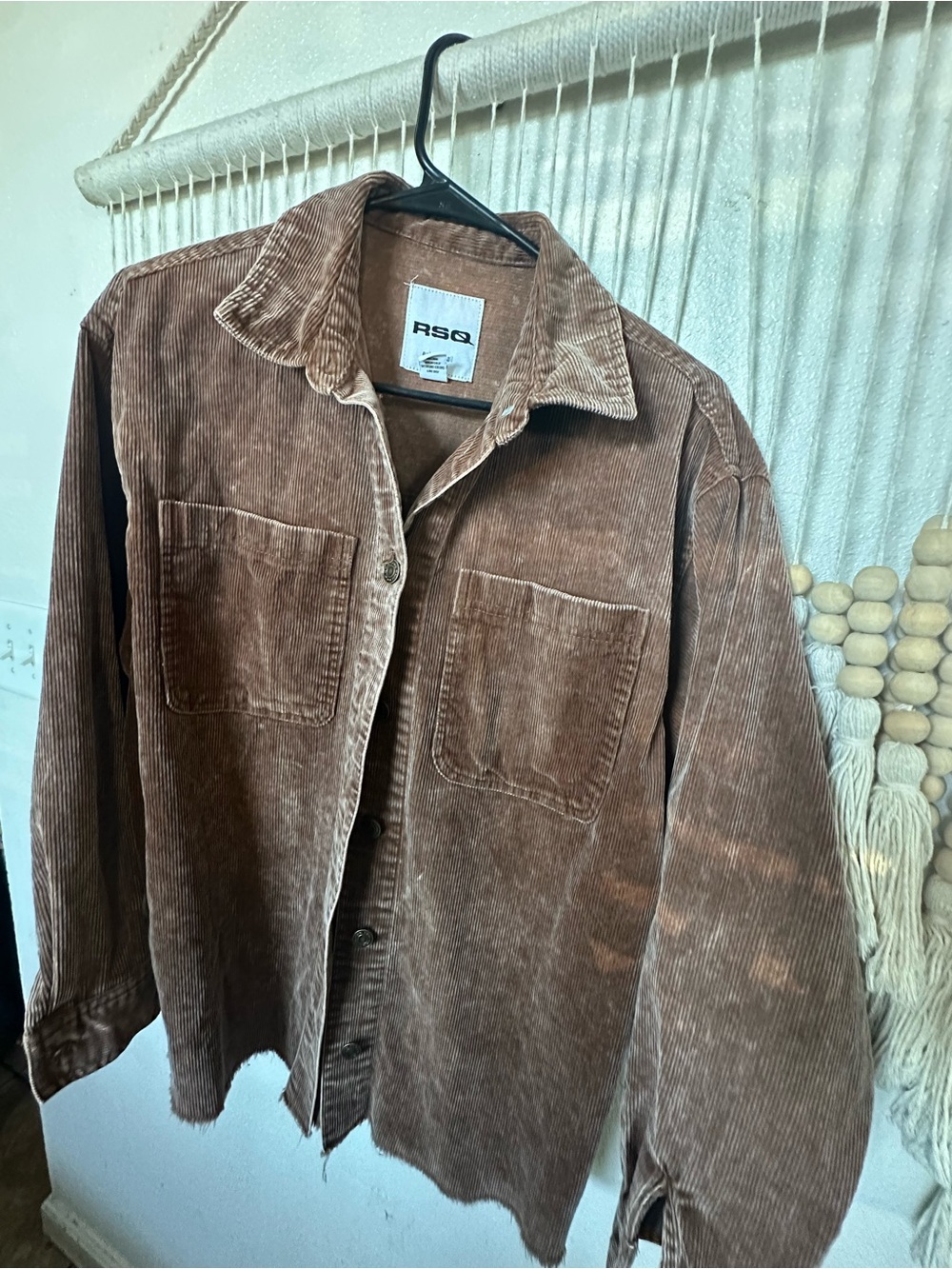 RSQ Brown Corduroy Shirt Jacket
